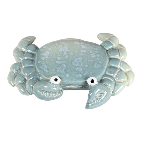 Krabba i keramik, 14 cm, blå