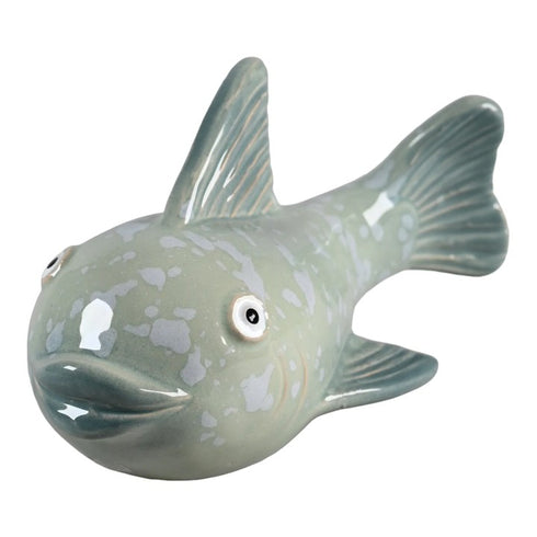Fisk, H8cm Keramik, Blå