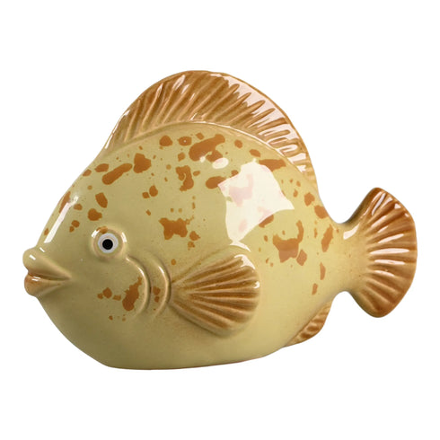 Fisk, H10cm, Keramik, Gul