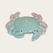 Crab, H 2.3 cm, Ceramic, Blue