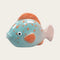 Fish, H 8.3 cm, Ceramic, Blue/Orange