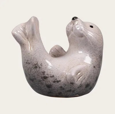 Seal, H 9.1 cm, Ceramics, Grey-blue