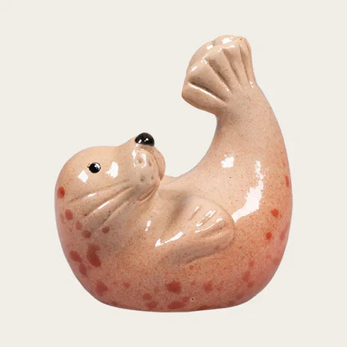Seal, H 9.1 cm, Ceramics, Orange