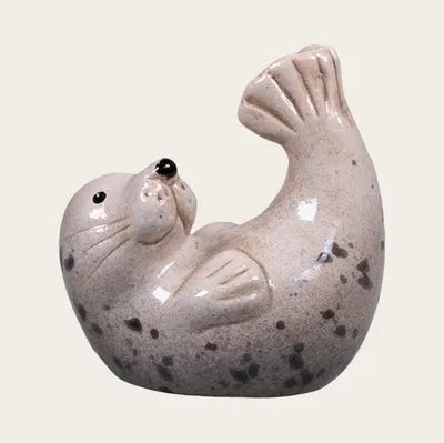Seal, H 9.1 cm, Ceramic, Gray-blue