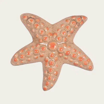 Starfish, H 8.2 cm, Ceramic, Orange