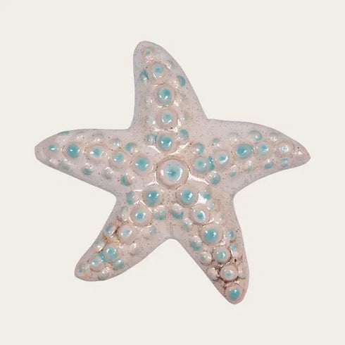 Starfish, H 8.2 cm, Ceramic, Blue