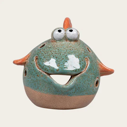 Fish, H 17.4 cm, Ceramic, Blue