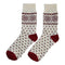 Strumpor för dam, storlek 37-41, Vit/Röd
