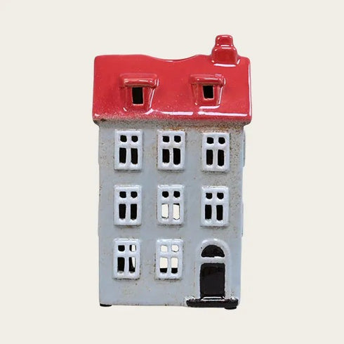 Keramikhus, Grått, H 17cm