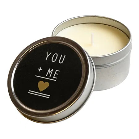 Ljus i burk, H 4 cm, brinntid 24 h, You + Me