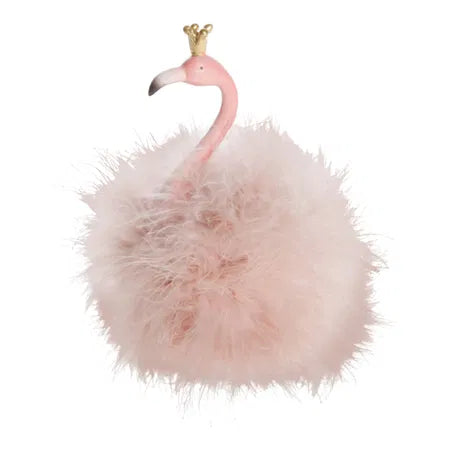 Flamingo, sittande, liten, H12,50xB8xD8cm
