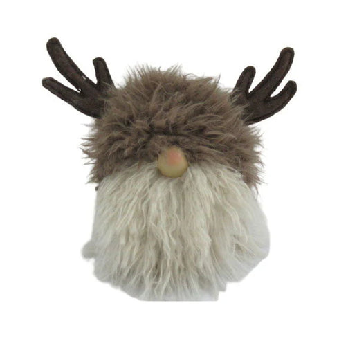 Tomte med älghorn, H 19cm, Brun