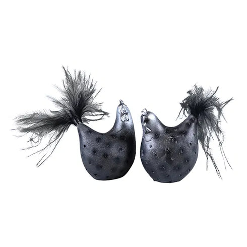 Kyckling, H 6cm, 2ass, Svart, Easter chick