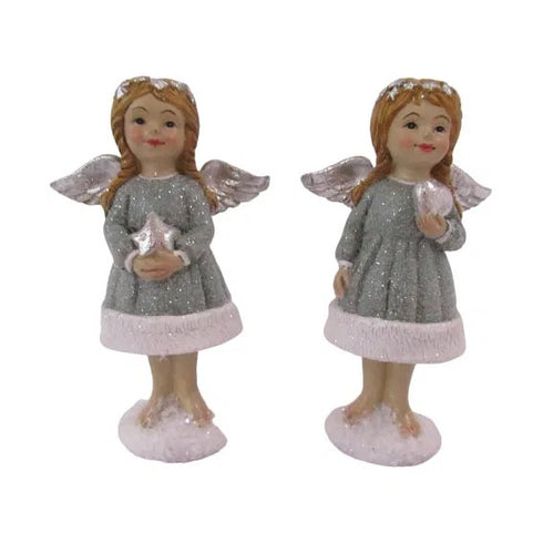 Änglar, H12cm, Poly, Blå, 2ass