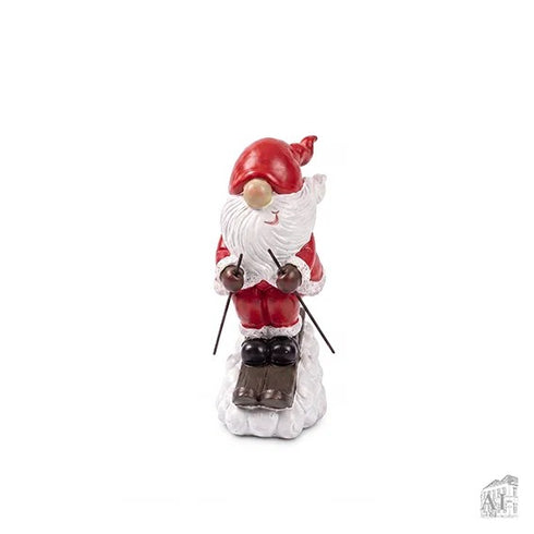 Tomte på skidor H 18cm