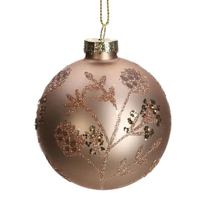 Julkula i glas, Dia8cm, Guld