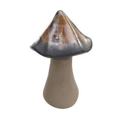 Svamp för dekoration, H21cm Porslin, Brun/Grå