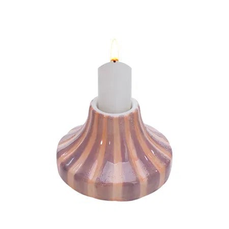 Ljusstake, m/mönster, H5,5xW8,5cm