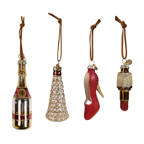 Julkulor i glas Masch Vang kollektion 4 st i ask