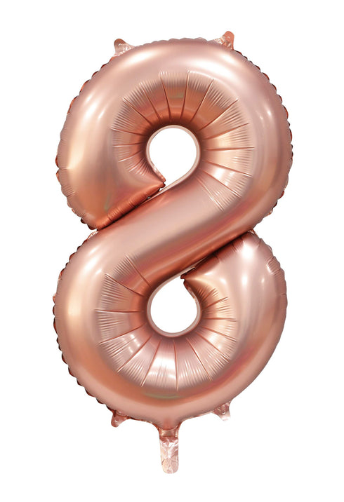 Folieballong Rosegold Nr: 8 86cm