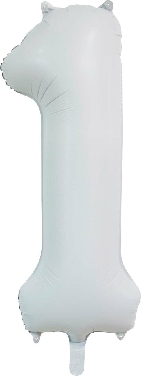 Folieballong Satin White Nr: 1 86cm