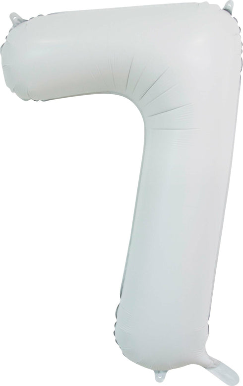 Folieballong Satin White Nr: 7 86cm