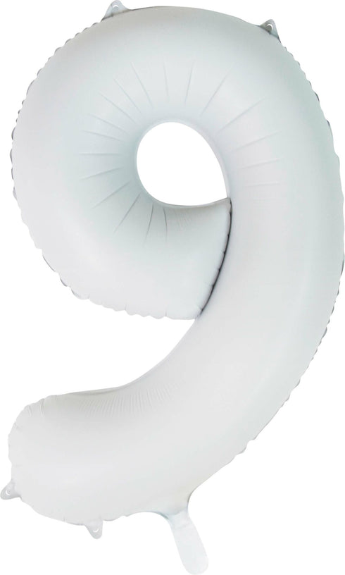Folieballong Satin White Nr: 9 86cm