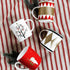 Mug, Nostalgic Soldier, H 9.5 cm, White/Red