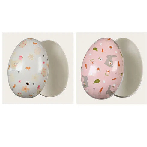 Påskägg, H 12cm, Dia. 7cm, 2ass, Vit, Happy Easter
