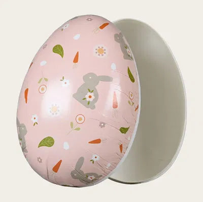 Easter egg, H 18cm, Dia. 11cm, Rose, Happy Easter