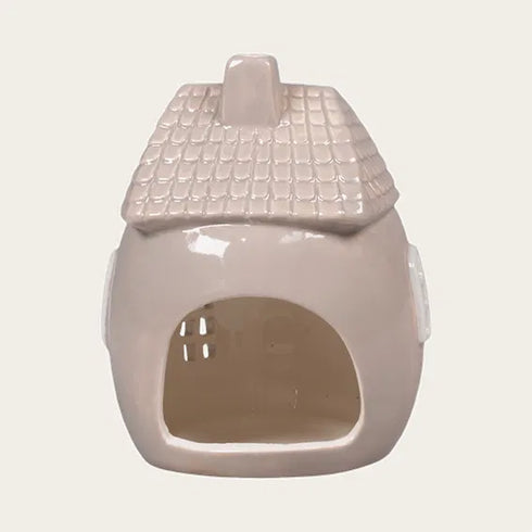 Ljusstake för värmeljus, H 11cm, Keramik, Beige