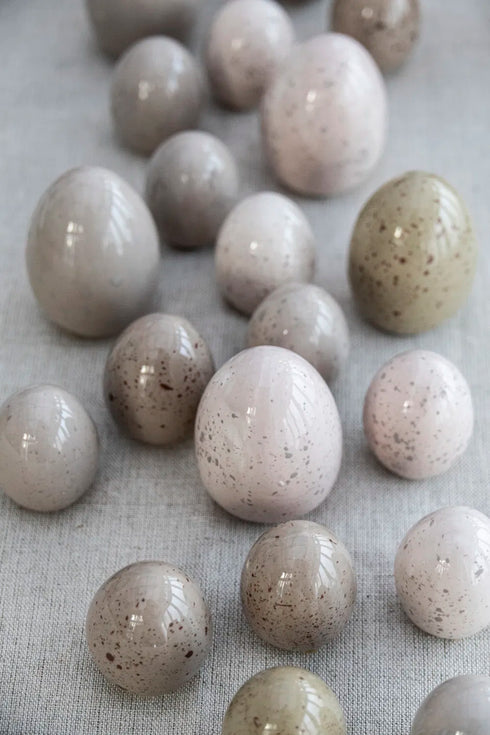 Påskägg, H 4,5cm, Dia. 3,7cm, Sand, Natural Easter