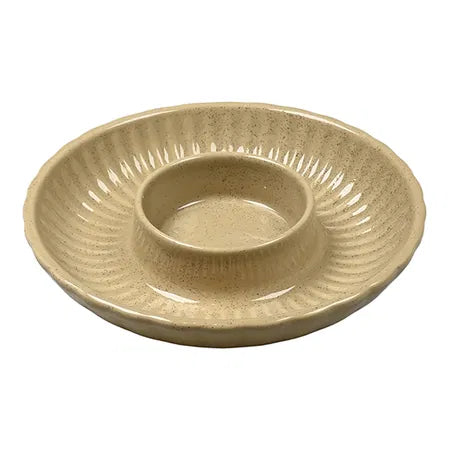 Ljusstake, H 3.2cm, Dia. 16.3cm, för ljus dia 6cm, cream