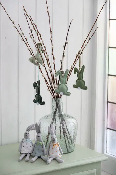 Kyckling för upphängning, H 11cm, Grön, Natural Easter