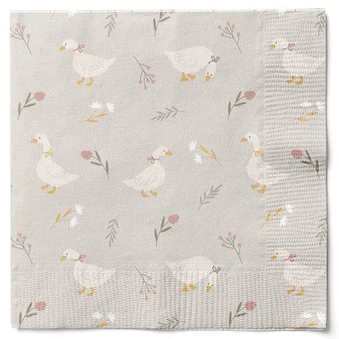 Servetter, 3-lags, Beige, Gäss, Natural Easter