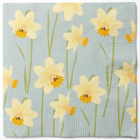 Servetter, 3-lags, Gula, Påskliljor