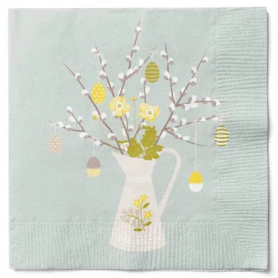 Servetter, 3-lags, Grå, Påskris