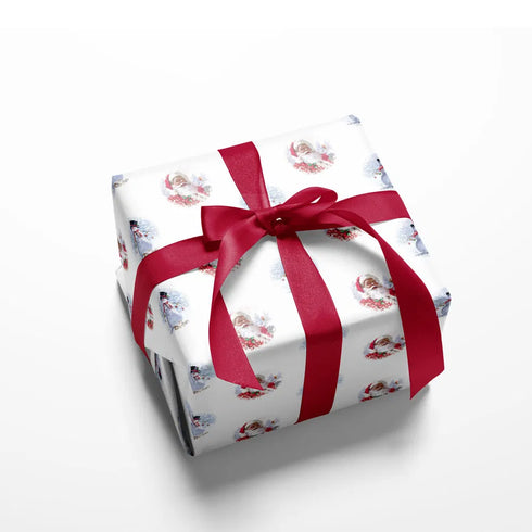 Presentpapper - "Cosy Christmas" - 5 m - vit