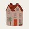 Ceramic house, Pink, H 11.8cm