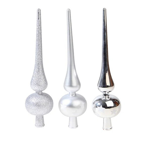Toppspira till Julgran, Silver, H 25,5cm, 3ass