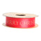 Fabric Ribbon, Merry Christmas, Red, 10m/roll