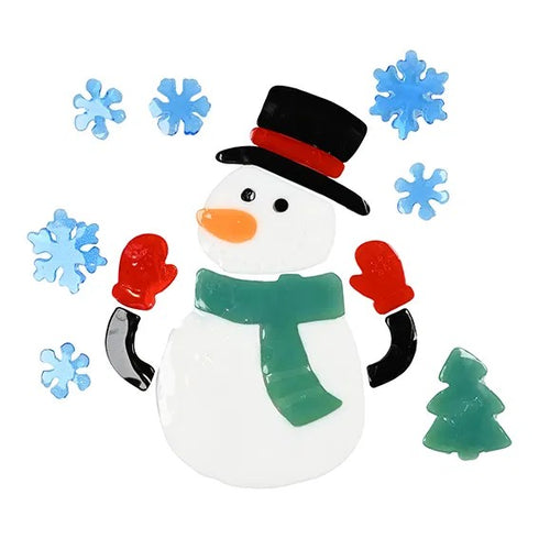 Fönsterdekaler, Snögubbe gel, H 25cm