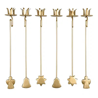 Ljushållare till julgranen, H16cm, Champagne