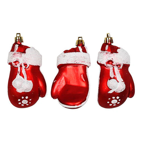 Figurkulor i glas, Vantar, H3,8cm, Plast, Röd, 3/box