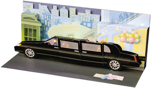 3D Pop-Up Kort - Panorama-Girls Party Cadillac