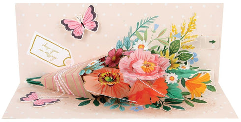 3D Pop-Up Kort - Blombukett