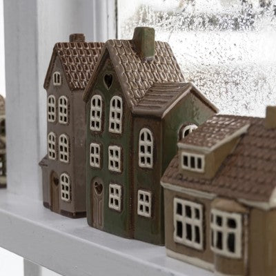 Keramikhus, Grönt, H 18cm