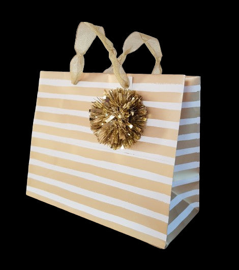 Presentpåse Guld med rosett