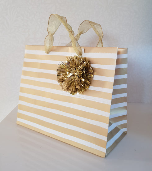 Presentpåse Guld med rosett