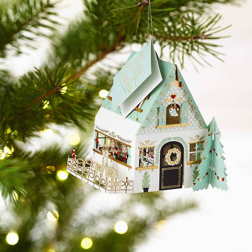 3D Julkort Pop Upp Julhus med Vänner